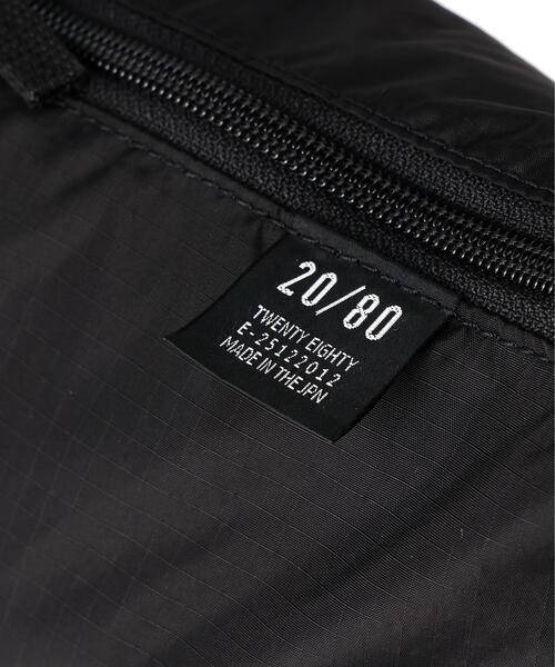 20/80(テゥエンティーエイティー)の「【20/80】トゥエンティーエイティー/RIP STOP SHOULER BAG(ショルダーバッグ・メンズ・ブラック・F)」の6枚目の写真