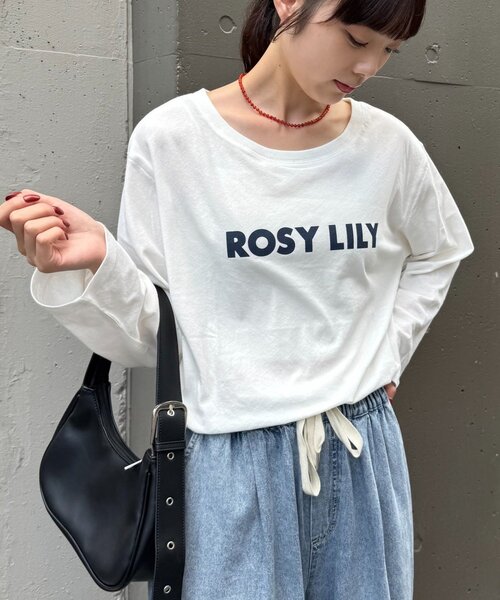 CIAOPANIC TYPY(チャオパニックティピー)の「コットンナイロンシアーカラーロゴTee(Tシャツ/カットソー・レディース・オフホワイト/ブルー/ピンク/ブラウン・ONE SIZE)」の2枚目の写真