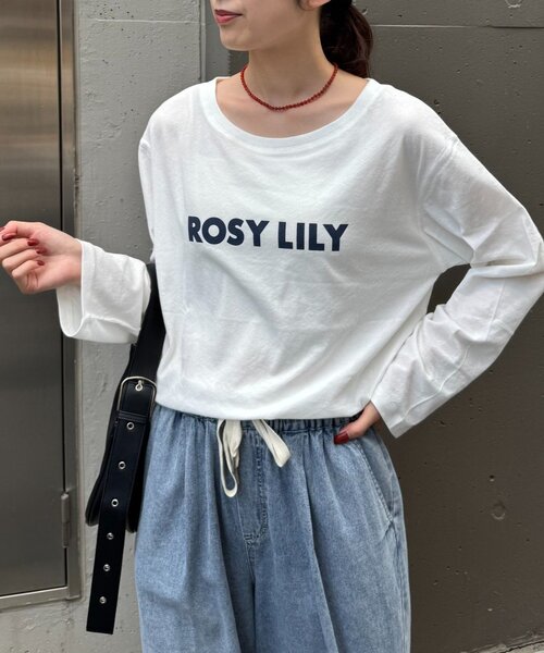 CIAOPANIC TYPY(チャオパニックティピー)の「コットンナイロンシアーカラーロゴTee(Tシャツ/カットソー・レディース・オフホワイト/ブルー/ピンク/ブラウン・ONE SIZE)」の5枚目の写真