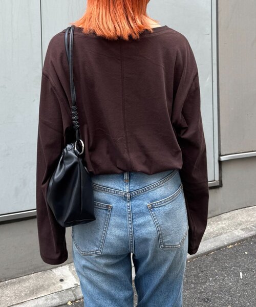 CIAOPANIC TYPY(チャオパニックティピー)の「コットンナイロンシアーカラーロゴTee(Tシャツ/カットソー・レディース・オフホワイト/ブルー/ピンク/ブラウン・ONE SIZE)」の14枚目の写真