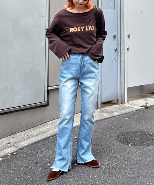 CIAOPANIC TYPY(チャオパニックティピー)の「コットンナイロンシアーカラーロゴTee(Tシャツ/カットソー・レディース・オフホワイト/ブルー/ピンク/ブラウン・ONE SIZE)」の15枚目の写真