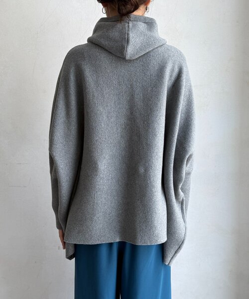 セール】フーディーポンチョニット（ニット/セーター）｜DouDou