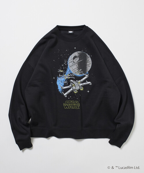 週末限定値下げ！新品スター・ウォーズ グラフィック ニット(サイズ46) セール】限定展開 STARWARS/スター・ウォーズ 別注 プリント クルー