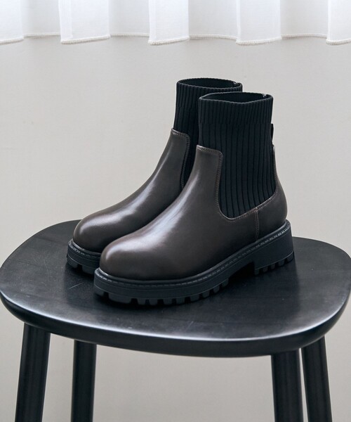 coen(コーエン)の「【再入荷】防滑ストレッチブーツ(WEB限定サイズ)(ブーツ・レディース・ブラウン/ブラック・24.5cm/23.5cm/22.5cm)」の21枚目の写真