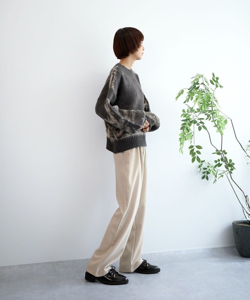 aimoha(アイモハ)の「ニュアンス柄強起毛加工ニット (AW)(ニット/セーター・レディース・ブラウン/チャコールグレー/アイボリー・FREE)」の5枚目の写真