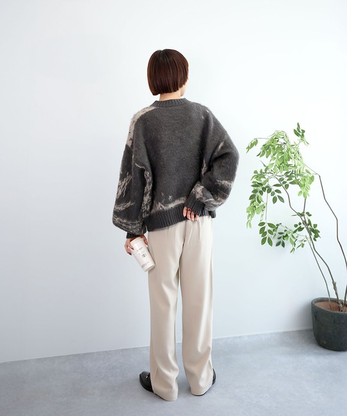aimoha(アイモハ)の「ニュアンス柄強起毛加工ニット (AW)(ニット/セーター・レディース・ブラウン/チャコールグレー/アイボリー・FREE)」の6枚目の写真
