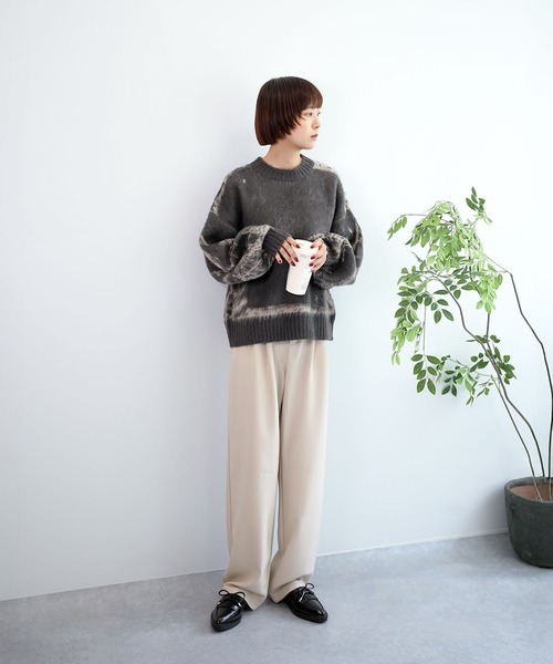 aimoha(アイモハ)の「ニュアンス柄強起毛加工ニット (AW)(ニット/セーター・レディース・ブラウン/チャコールグレー/アイボリー・FREE)」の7枚目の写真