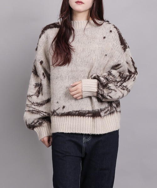 aimoha(アイモハ)の「ニュアンス柄強起毛加工ニット (AW)(ニット/セーター・レディース・ブラウン/チャコールグレー/アイボリー・FREE)」の20枚目の写真