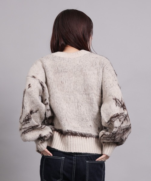 aimoha(アイモハ)の「ニュアンス柄強起毛加工ニット (AW)(ニット/セーター・レディース・ブラウン/チャコールグレー/アイボリー・FREE)」の19枚目の写真