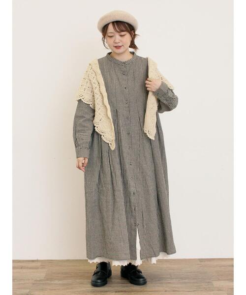 ミカンコ様　ワンピ2枚おまとめ セール】【Cross×Linen】タックワンピース《S/Mサイズ