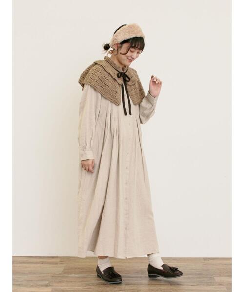 yページ ワンピース2着 Cross×Linen】タックワンピース《S/Mサイズ》（ワンピース）｜Samansa