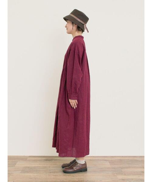 Samansa Mos2（サマンサ モスモス）の「【Cross×Linen】タックワンピース《S/Mサイズ》（ワンピース・レディース・ベージュ/ブルー/ブラック/キナリ/ボルドー・M/S）」の17枚目の写真