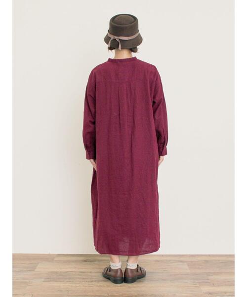 Samansa Mos2（サマンサ モスモス）の「【Cross×Linen】タックワンピース《S/Mサイズ》（ワンピース・レディース・ベージュ/ブルー/ブラック/キナリ/ボルドー・M/S）」の18枚目の写真