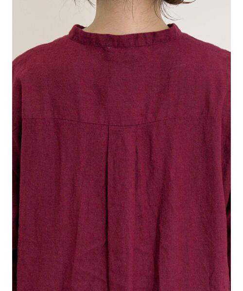 Samansa Mos2（サマンサ モスモス）の「【Cross×Linen】タックワンピース《S/Mサイズ》（ワンピース・レディース・ベージュ/ブルー/ブラック/キナリ/ボルドー・M/S）」の19枚目の写真