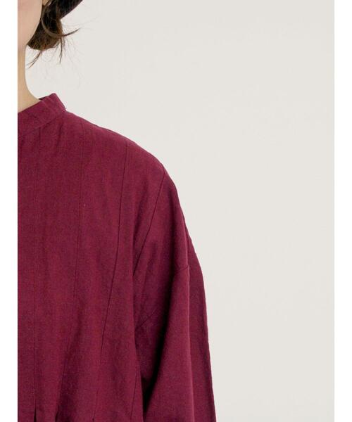 Samansa Mos2（サマンサ モスモス）の「【Cross×Linen】タックワンピース《S/Mサイズ》（ワンピース・レディース・ベージュ/ブルー/ブラック/キナリ/ボルドー・M/S）」の22枚目の写真