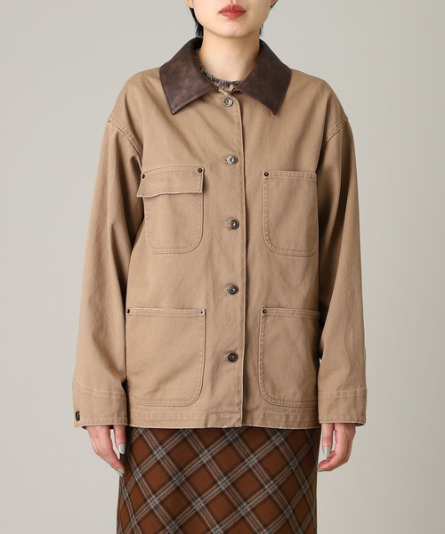forget-me-nots(フォーゲットミーノッツ)の「forget-me-nots Cotton Jacket FMN-25AW-BL-001(その他アウター・レディース・ベージュ/ブラウン・FREE)」の1枚目の写真