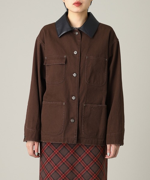 forget-me-nots(フォーゲットミーノッツ)の「forget-me-nots Cotton Jacket FMN-25AW-BL-001(その他アウター・レディース・ベージュ/ブラウン・FREE)」の2枚目の写真