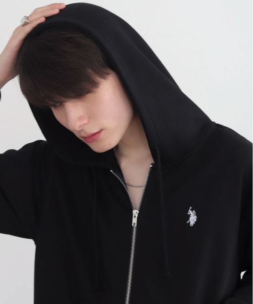U.S. POLO ASSN.（ユーエスポロアッスン）の「∴WEGO/【大好評につき26春も再入荷★】U.S.POLO ASSN.別注ZIPパーカー（パーカー・メンズ・ブラック/オフホワイト/ネイビー/杢グレー・LARGE/MEDIUM/SMALL）」の20枚目の写真