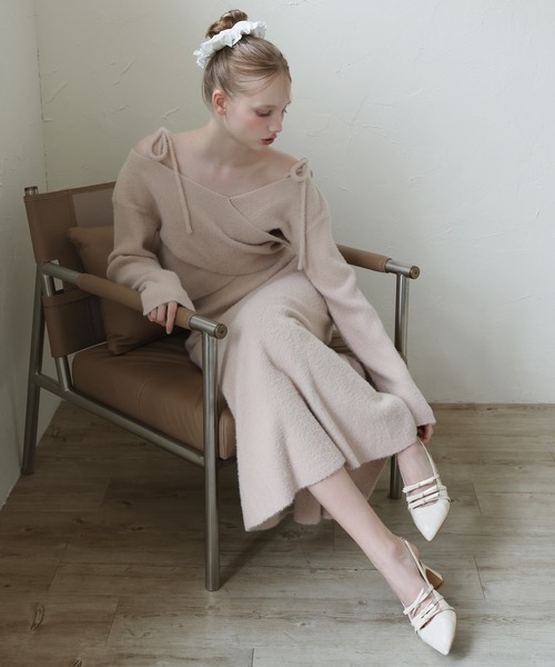 Seemi.】肩リボンフェザーニット（ニット/セーター）｜Seemi