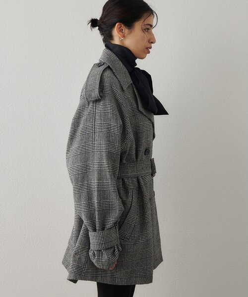 Whim Gazette（ウィムガゼット）の「ウールミドルトレンチコート（トレンチコート・レディース・ブラック・FREE）」の9枚目の写真