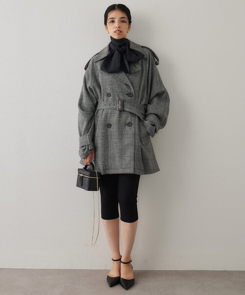 Whim Gazette（ウィムガゼット）の「ウールミドルトレンチコート（トレンチコート・レディース・ブラック・FREE）」の11枚目の写真