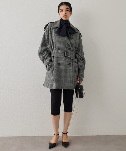 Whim Gazette（ウィムガゼット）の「ウールミドルトレンチコート（トレンチコート・レディース・ブラック・FREE）」の2枚目の写真