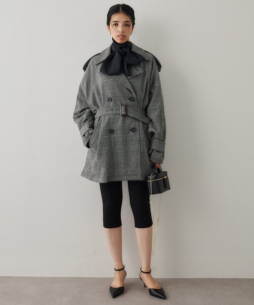 Whim Gazette（ウィムガゼット）の「ウールミドルトレンチコート（トレンチコート・レディース・ブラック・FREE）」の10枚目の写真