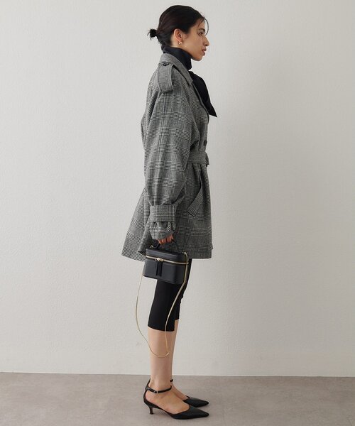 Whim Gazette（ウィムガゼット）の「ウールミドルトレンチコート（トレンチコート・レディース・ブラック・FREE）」の8枚目の写真