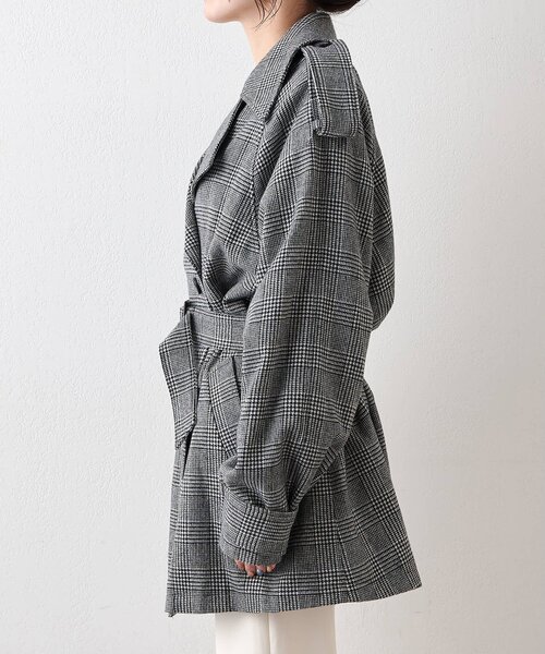 Whim Gazette（ウィムガゼット）の「ウールミドルトレンチコート（トレンチコート・レディース・ブラック・FREE）」の13枚目の写真