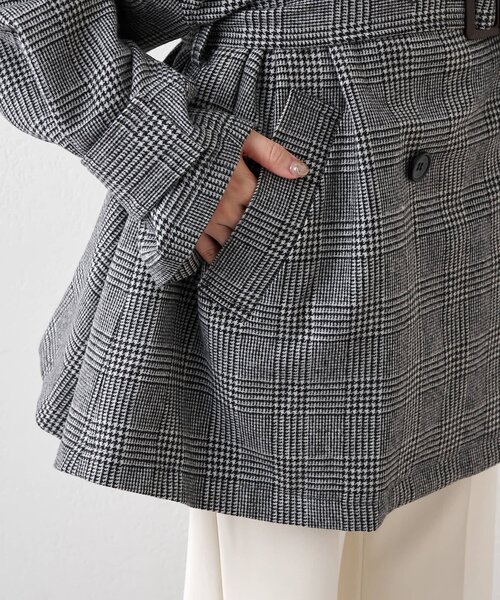 Whim Gazette（ウィムガゼット）の「ウールミドルトレンチコート（トレンチコート・レディース・ブラック・FREE）」の19枚目の写真