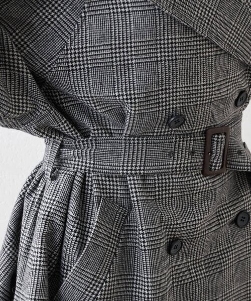 Whim Gazette（ウィムガゼット）の「ウールミドルトレンチコート（トレンチコート・レディース・ブラック・FREE）」の17枚目の写真