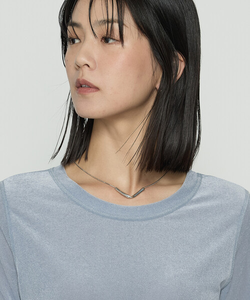 K.T KIYOKO TAKASE(キヨコタカセ)の「シアーベロア ラウンドネックプルオーバー(Tシャツ/カットソー・レディース・サックスブルー/ブラック/グレイッシュベージュ・9号/11号)」の14枚目の写真