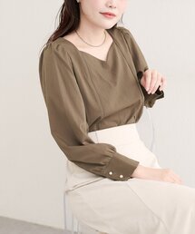 natural couture | ハートネックパイピング配色ブラウス(シャツ/ブラウス)