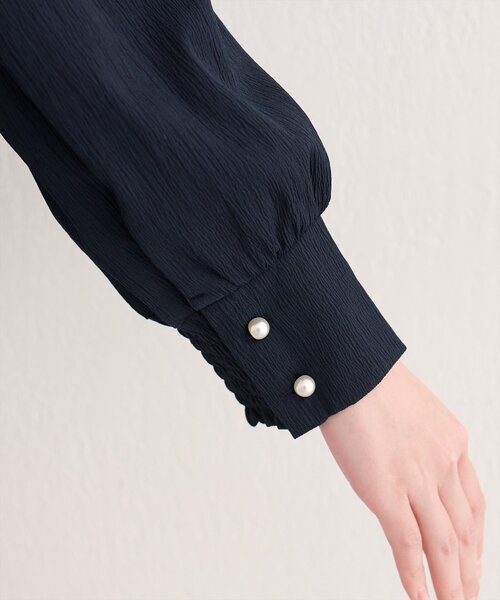 natural couture（ナチュラルクチュール）の「ハートネックパイピング配色ブラウス（シャツ/ブラウス・レディース・ブラウン/ピンク/ネイビー/アイボリー・FREE）」の21枚目の写真