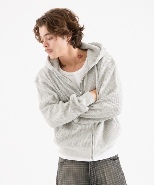 ぷぅ セール】WAFFLE STUDS ZIP HOODIE（パーカー）｜FTW（エフティ
