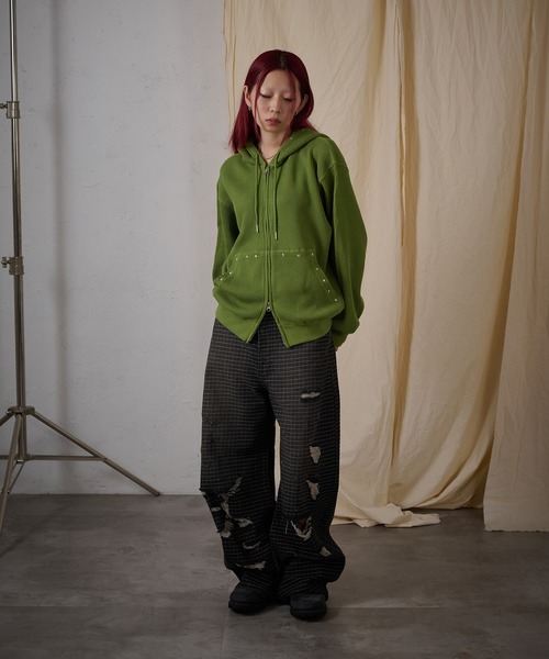 セール】WAFFLE STUDS ZIP HOODIE（パーカー）｜FTW（エフティ