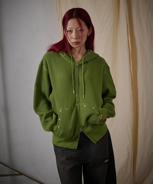 セール】WAFFLE STUDS ZIP HOODIE（パーカー）｜FTW（エフティ