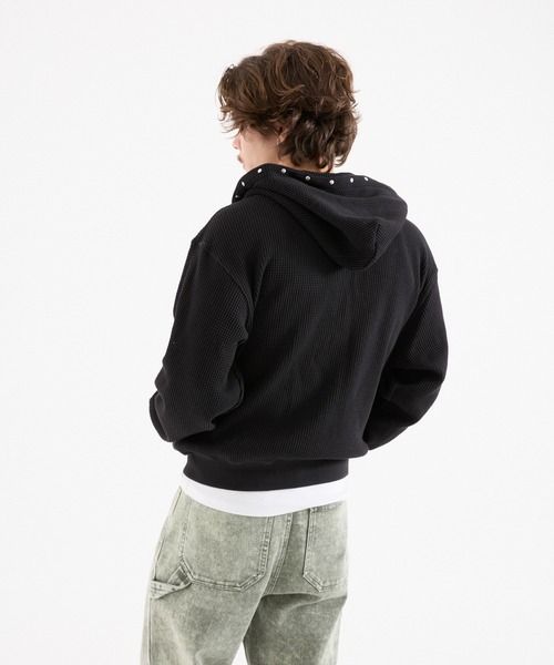 FTW（エフティダブリュー）の「WAFFLE STUDS ZIP HOODIE（パーカー・メンズ・グリーン/グレー/ブラック・MEDIUM/LARGE/SMALL）」の12枚目の写真