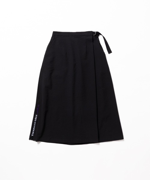 L's]WRAPPED SKIRT SEERSUCKER/ラップスカートシアサッカー（スカート