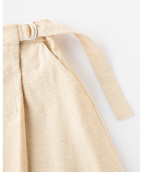 THOUSAND MILE（サウザンドマイル）の「[L's]WRAPPED SKIRT SEERSUCKER/ラップスカートシアサッカー（スカート・レディース・ネイビー/ブラウン/イエロー/ブラック・L/M）」の5枚目の写真