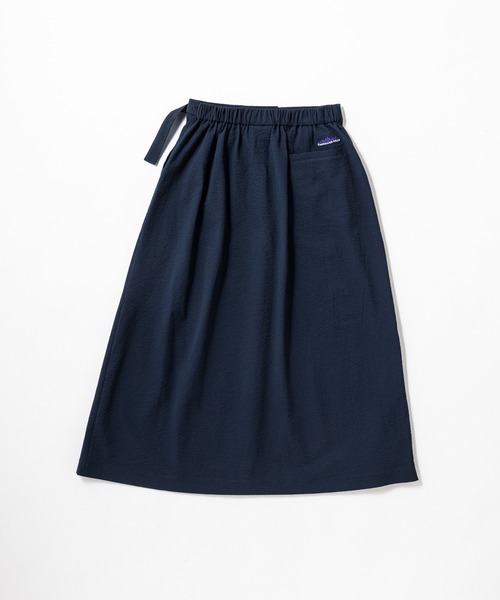 THOUSAND MILE（サウザンドマイル）の「[L's]WRAPPED SKIRT SEERSUCKER/ラップスカートシアサッカー（スカート・レディース・ネイビー/ブラウン/イエロー/ブラック・L/M）」の18枚目の写真