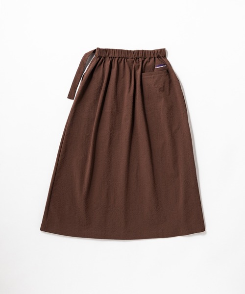THOUSAND MILE（サウザンドマイル）の「[L's]WRAPPED SKIRT SEERSUCKER/ラップスカートシアサッカー（スカート・レディース・ネイビー/ブラウン/イエロー/ブラック・L/M）」の19枚目の写真