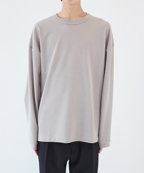 STUDIOUS（ステュディオス）の「【STUDIOUS】ナロープリーツスウェット（Tシャツ/カットソー・メンズ・ブラック/ブラウン/グレイッシュベージュ・1/2/3）」の14枚目の写真