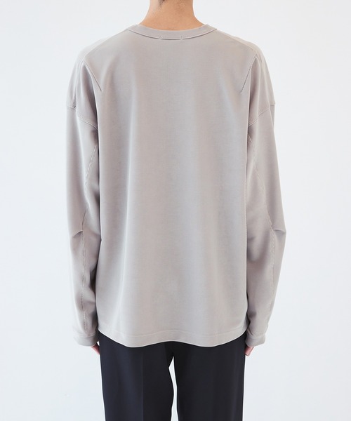 STUDIOUS（ステュディオス）の「【STUDIOUS】ナロープリーツスウェット（Tシャツ/カットソー・メンズ・ブラック/ブラウン/グレイッシュベージュ・1/2/3）」の7枚目の写真