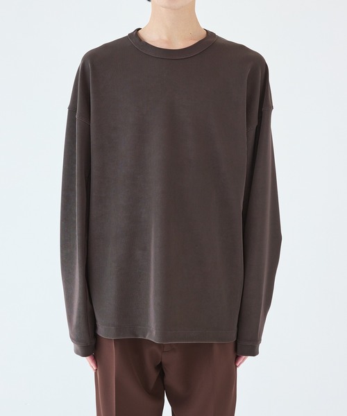 STUDIOUS（ステュディオス）の「【STUDIOUS】ナロープリーツスウェット（Tシャツ/カットソー・メンズ・ブラック/ブラウン/グレイッシュベージュ・1/2/3）」の12枚目の写真
