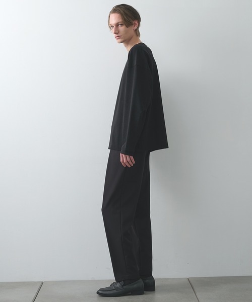 STUDIOUS（ステュディオス）の「【STUDIOUS】ナロープリーツスウェット（Tシャツ/カットソー・メンズ・ブラック/ブラウン/グレイッシュベージュ・1/2/3）」の16枚目の写真