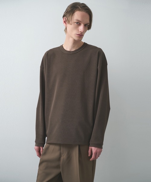 STUDIOUS（ステュディオス）の「【STUDIOUS】ナロープリーツスウェット（Tシャツ/カットソー・メンズ・ブラック/ブラウン/グレイッシュベージュ・1/2/3）」の18枚目の写真