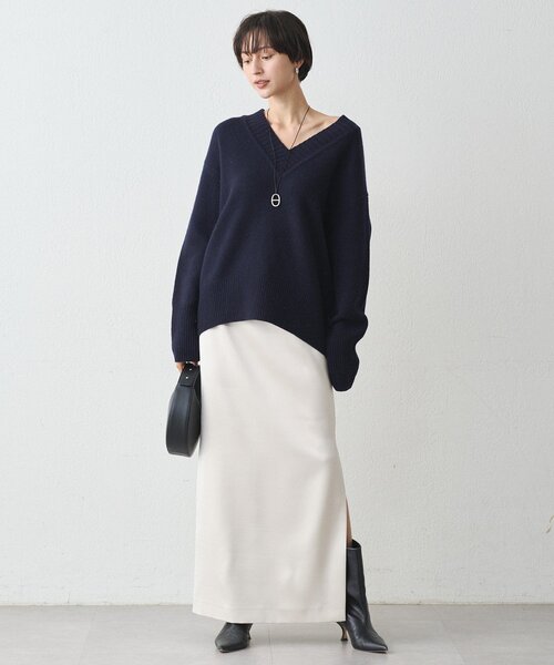 LOUNGEDRESS（ラウンジドレス）の「ウール100Vニット（ニット/セーター・レディース・ネイビー/ベビーピンク/アイボリー・FREE）」の18枚目の写真