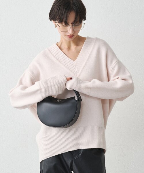 LOUNGEDRESS（ラウンジドレス）の「ウール100Vニット（ニット/セーター・レディース・ネイビー/ベビーピンク/アイボリー・FREE）」の4枚目の写真