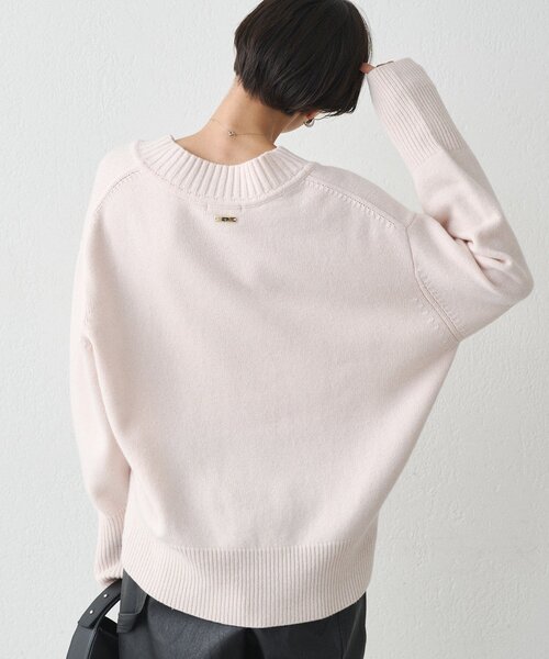 LOUNGEDRESS（ラウンジドレス）の「ウール100Vニット（ニット/セーター・レディース・ネイビー/ベビーピンク/アイボリー・FREE）」の6枚目の写真